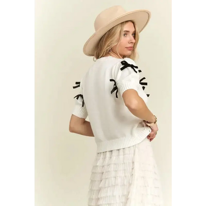Lovely Bow Sweater Top.