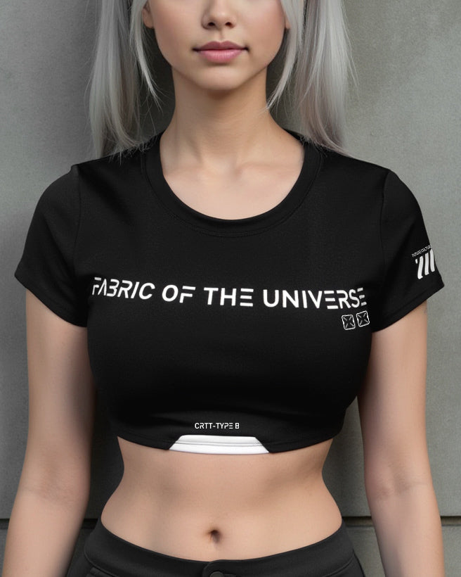 CRTT-Type B Black Crop Short Sleeve T