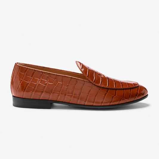 Men's Cognac Full Croc Milano Loafer