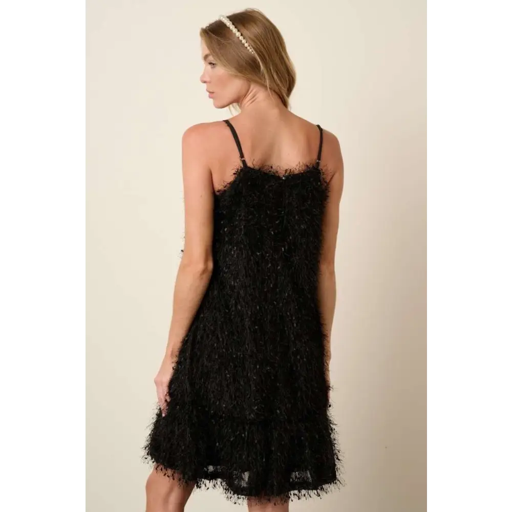 Mittoshop Feather Ruffle Hem Mini Cami Dress.