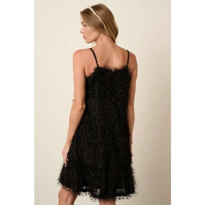 Mittoshop Feather Ruffle Hem Mini Cami Dress.