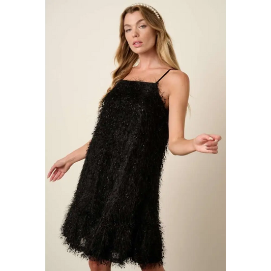 Mittoshop Feather Ruffle Hem Mini Cami Dress.