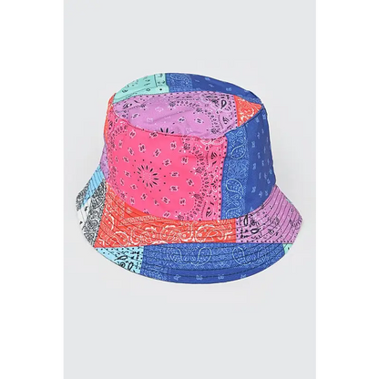 Mix Print Bandana Reversible Bucket Hat.