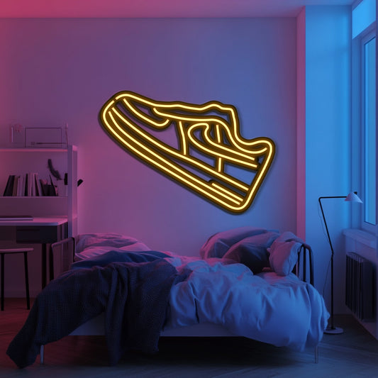 Sneaker Metal Neon Wall Art