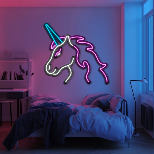 Unicorn Metal Neon Wall Art