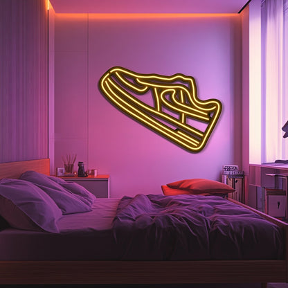 Sneaker Metal Neon Wall Art