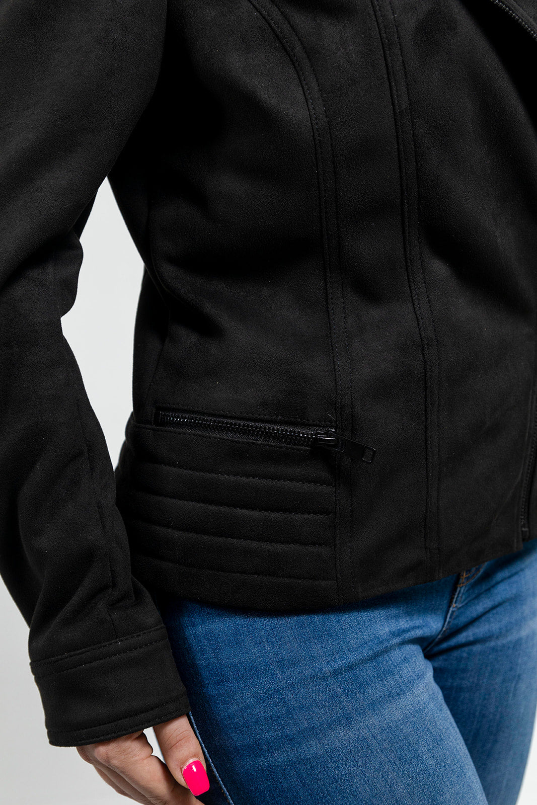 Molly Women's Faux Suede Moto Jacket