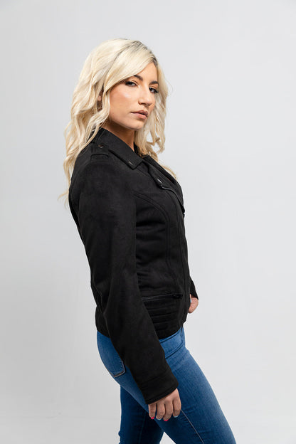 Molly Women's Faux Suede Moto Jacket