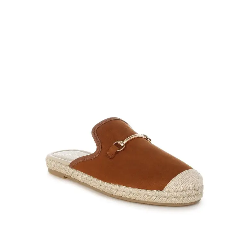 Nazaya Horsebit Detail Espadrilles Mules.
