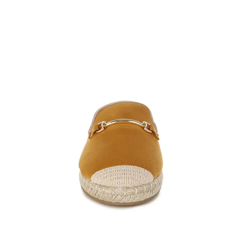 Nazaya Horsebit Detail Espadrilles Mules.