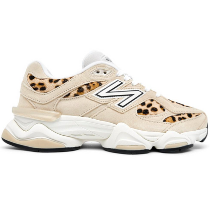 New Balance 9060 Tan Leopard Print White