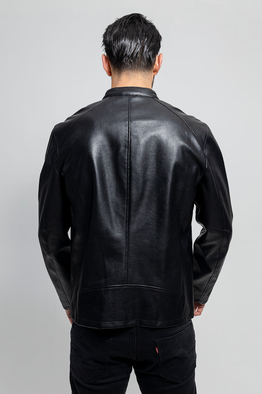 Oliver Men's Perforated Faux Leather Jacket