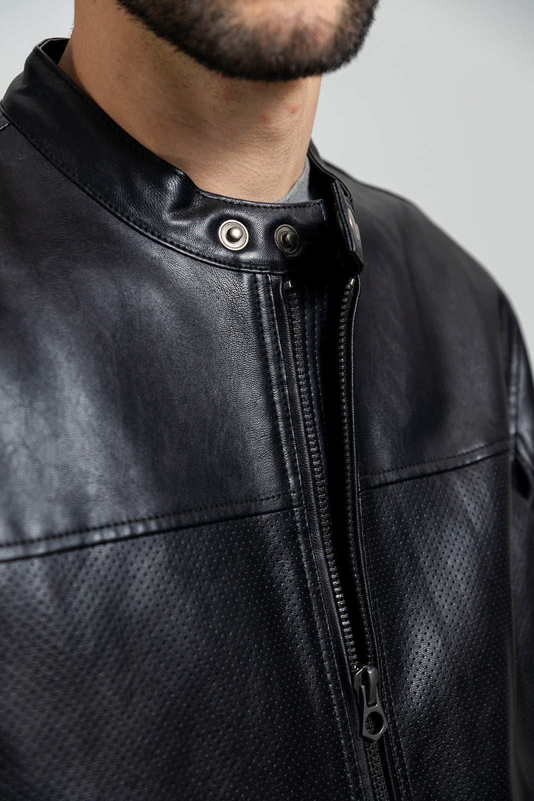 Oliver Men's Perforated Faux Leather Jacket