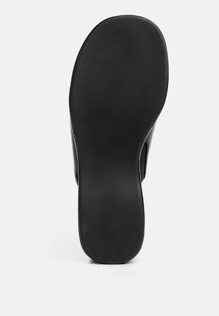 Olori Solid Platform Slip On Mules