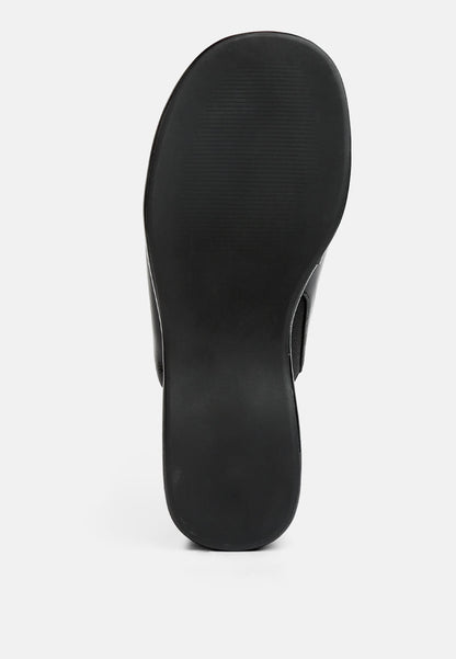Olori Solid Platform Slip On Mules