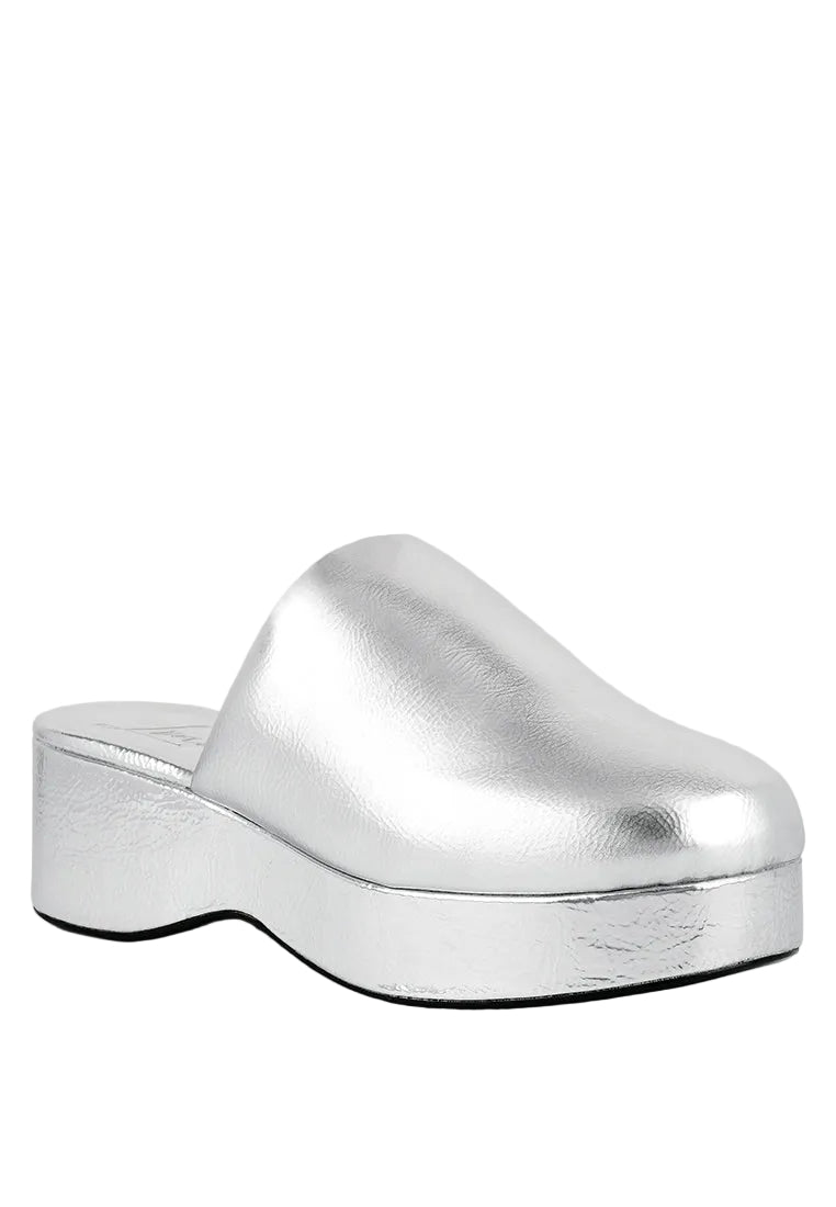 Olori Solid Platform Slip On Mules