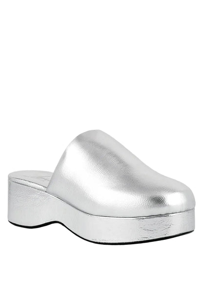 Olori Solid Platform Slip On Mules