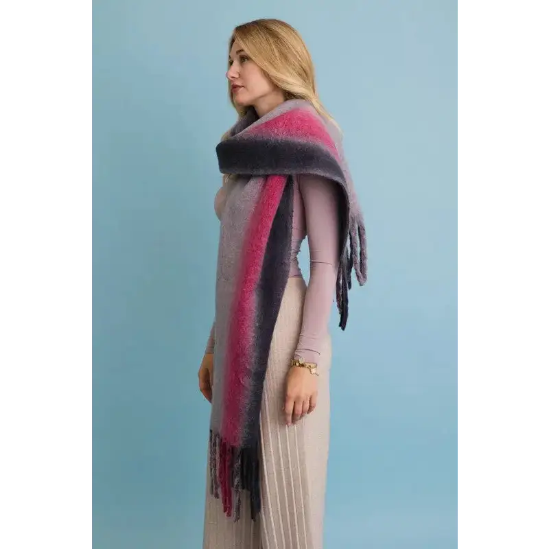 Ombre Dream Luxe Fringe Blanket Scarf.