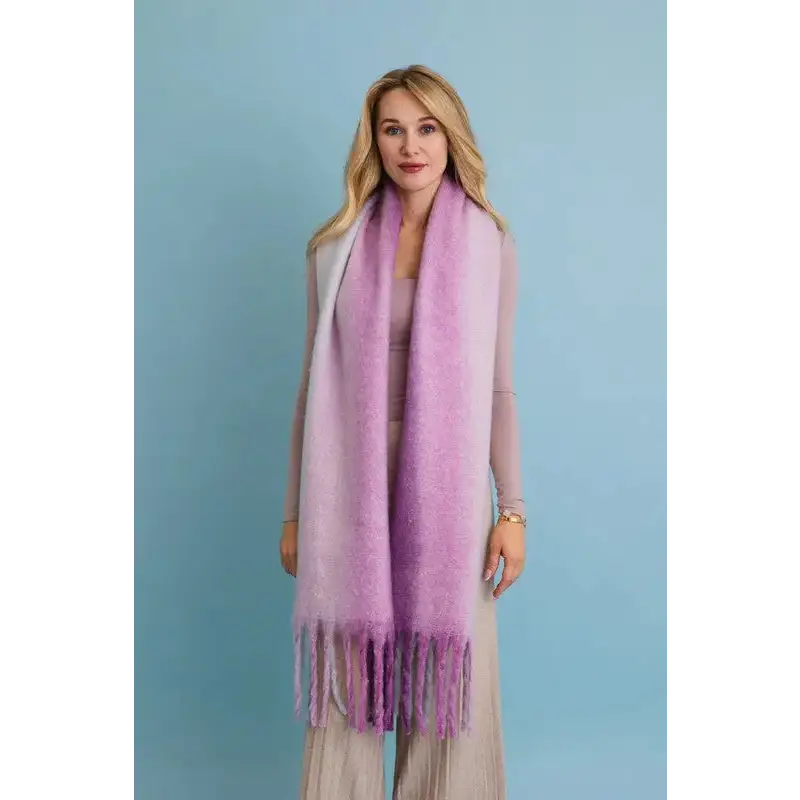 Ombre Dream Luxe Fringe Blanket Scarf.