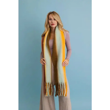 Ombre Dream Luxe Fringe Blanket Scarf.
