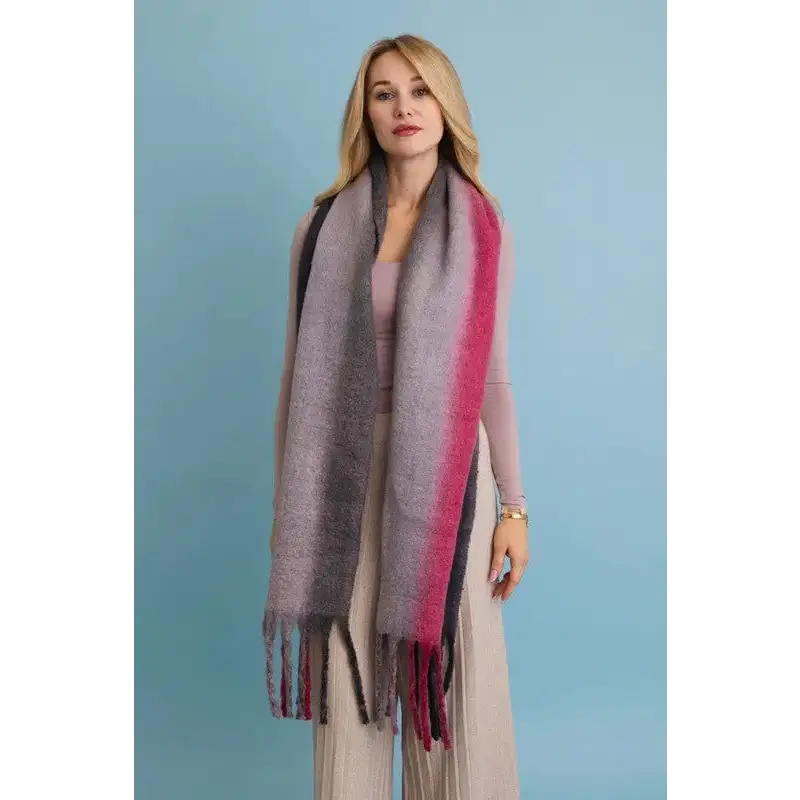 Ombre Dream Luxe Fringe Blanket Scarf.