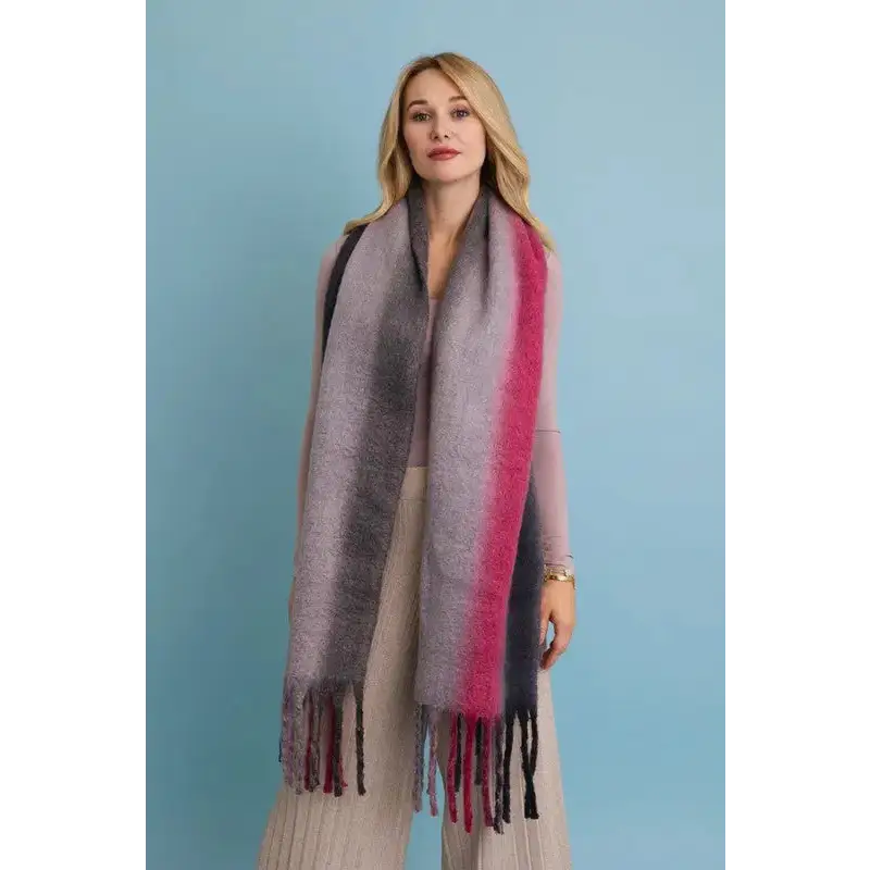 Ombre Dream Luxe Fringe Blanket Scarf.