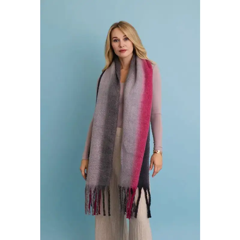 Ombre Dream Luxe Fringe Blanket Scarf.
