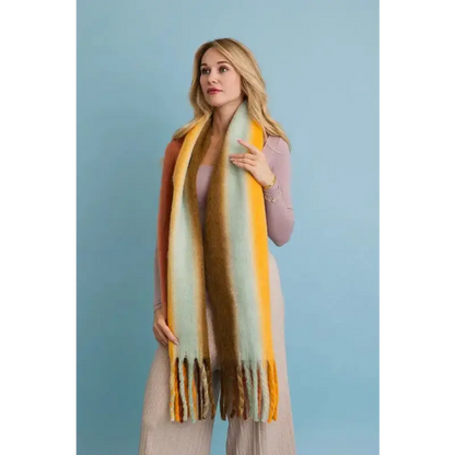 Ombre Dream Luxe Fringe Blanket Scarf.