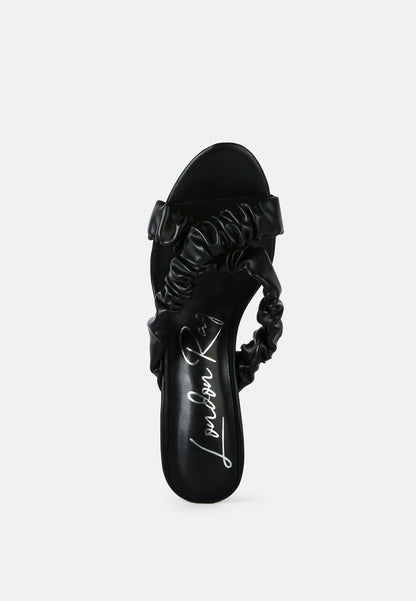 Page 3 Scrunchie Strap Block Sandals