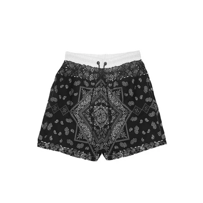 Paisley Bandana Print Swim Trunks Board Shorts.