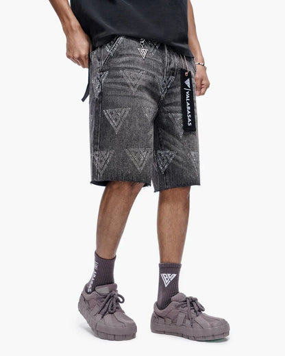 Palace Rhinestone Shorts | Grey Wash
