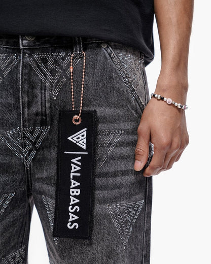 Palace Rhinestone Shorts | Grey Wash
