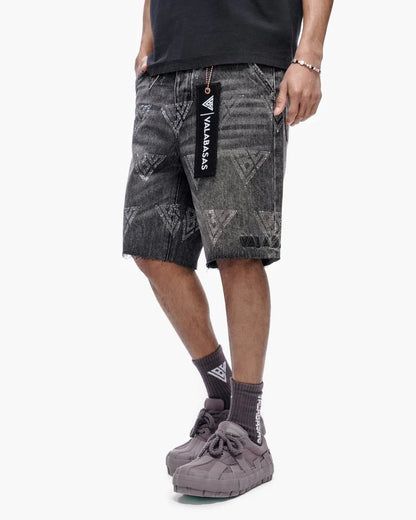 Palace Rhinestone Shorts | Grey Wash