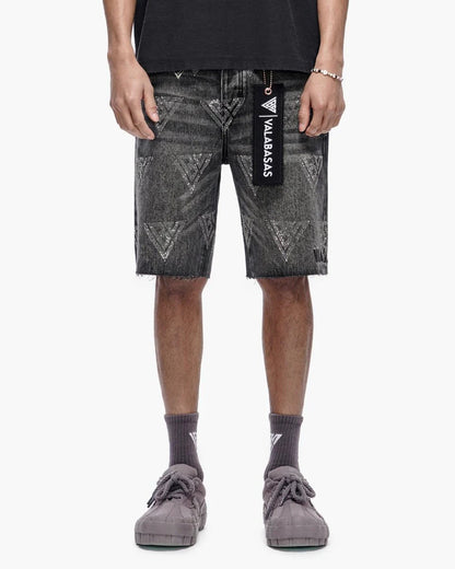 Palace Rhinestone Shorts | Grey Wash
