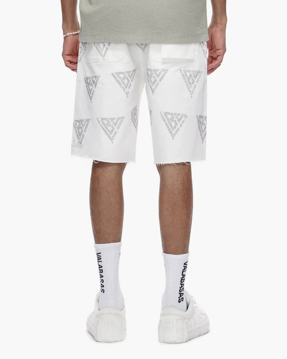 Palace Rhinestone Shorts | White