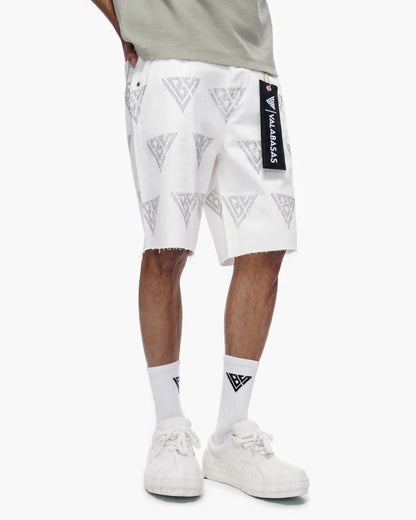 Palace Rhinestone Shorts | White