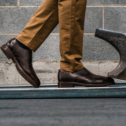 STEEL TOE OXFORD SHOE PILOT - BROWN