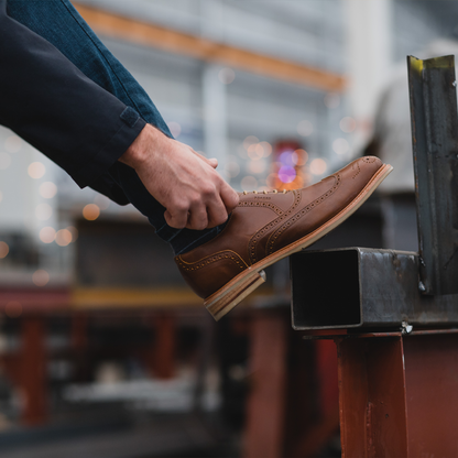 STEEL TOE OXFORD SHOE PILOT AMBER