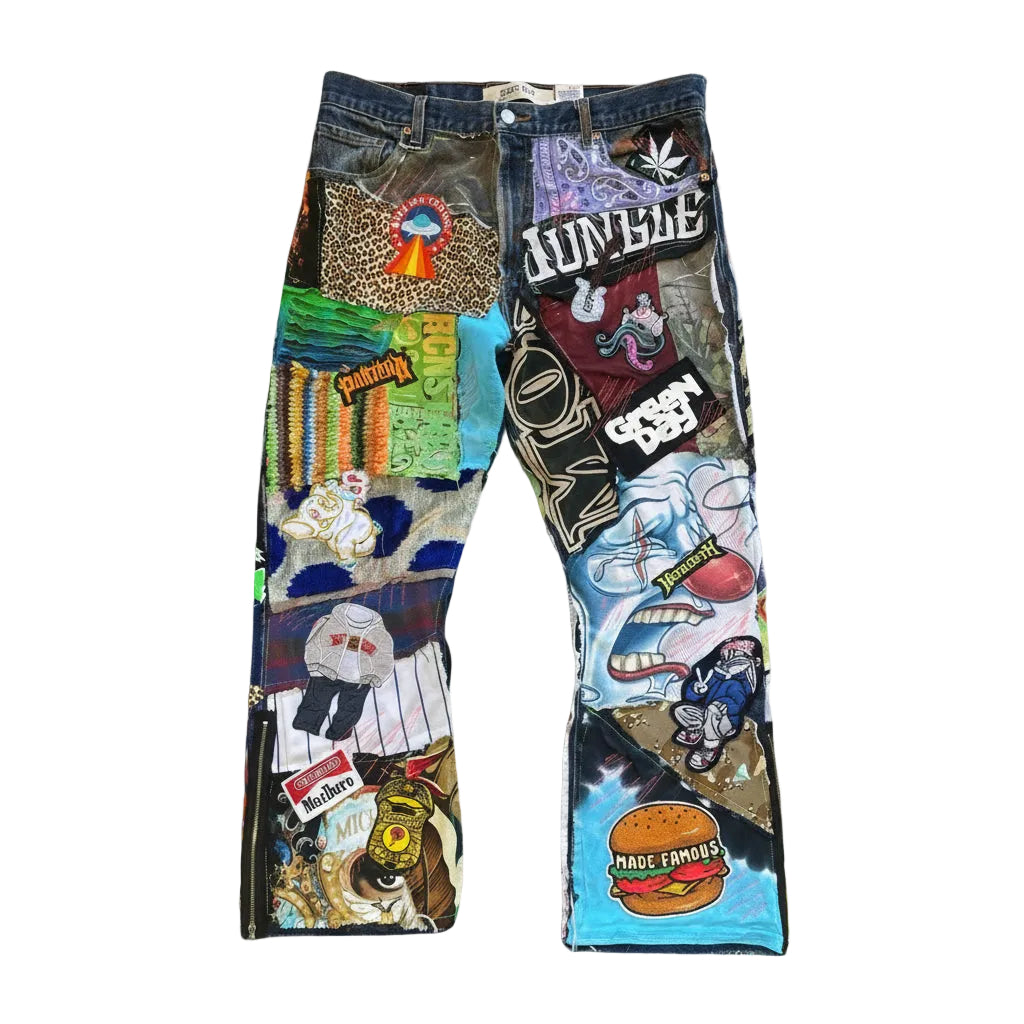 Multi Color Patchwork Pant