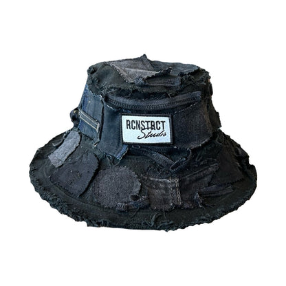 Black Denim Detail Bucket Hat // Random Selection