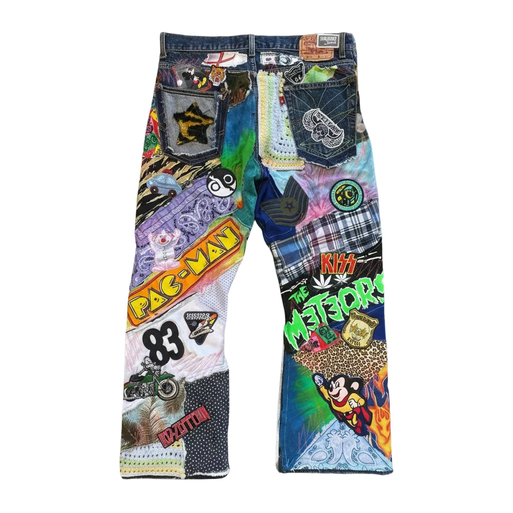 Multi Color Patchwork Pant