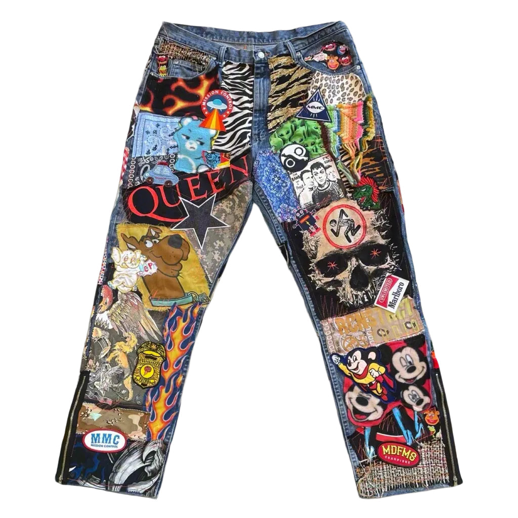 Multi Color Patchwork Pant