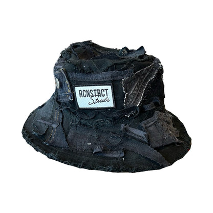 Black Denim Detail Bucket Hat // Random Selection