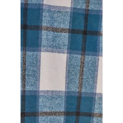 Plaid Button Up Lapel Collar Coat.