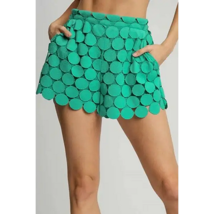 Polka Dot Lace Shorts.
