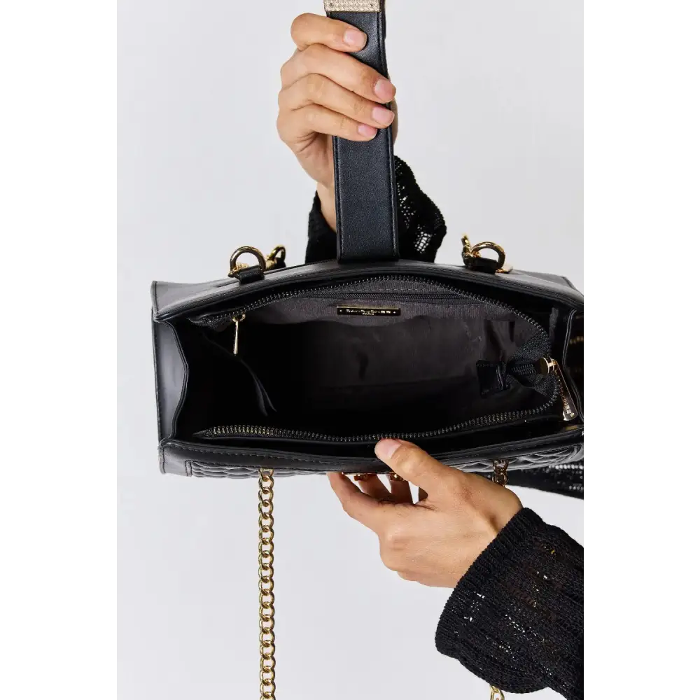 Quilted PU Leather Handbag.