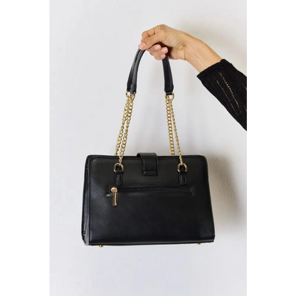 Quilted PU Leather Handbag.