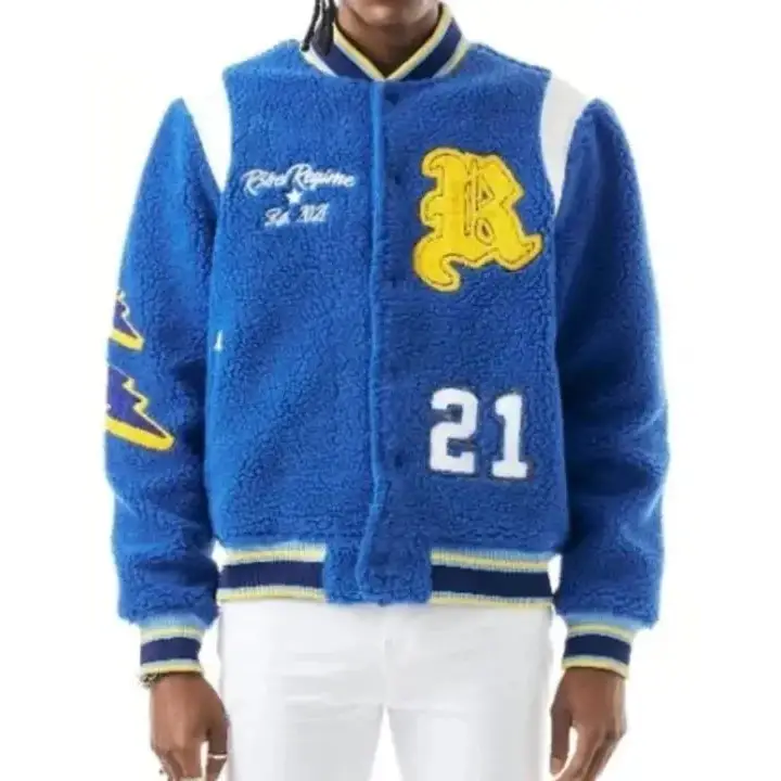 Rebel Mind Sherpa Varsity Jacket.