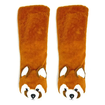 Red Panda - Kids' Plush Animal Slipper Socks.
