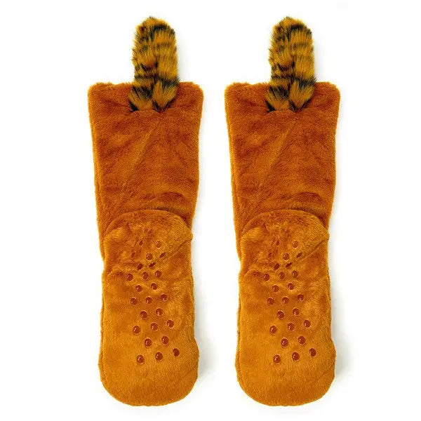 Red Panda - Kids' Plush Animal Slipper Socks.